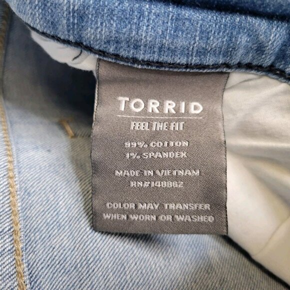 Torrid Women's Size 20S Jeans Boyfriend Straight Distressed - Picture 4 of 4